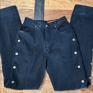 Lawman western vintage black high waist straight leg jeans